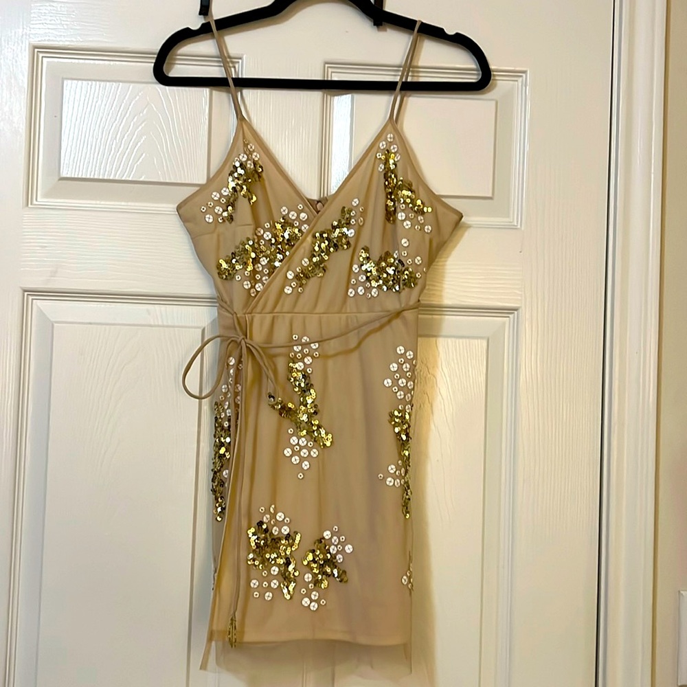 NWOT Altar’d State Nude Sequin Dress